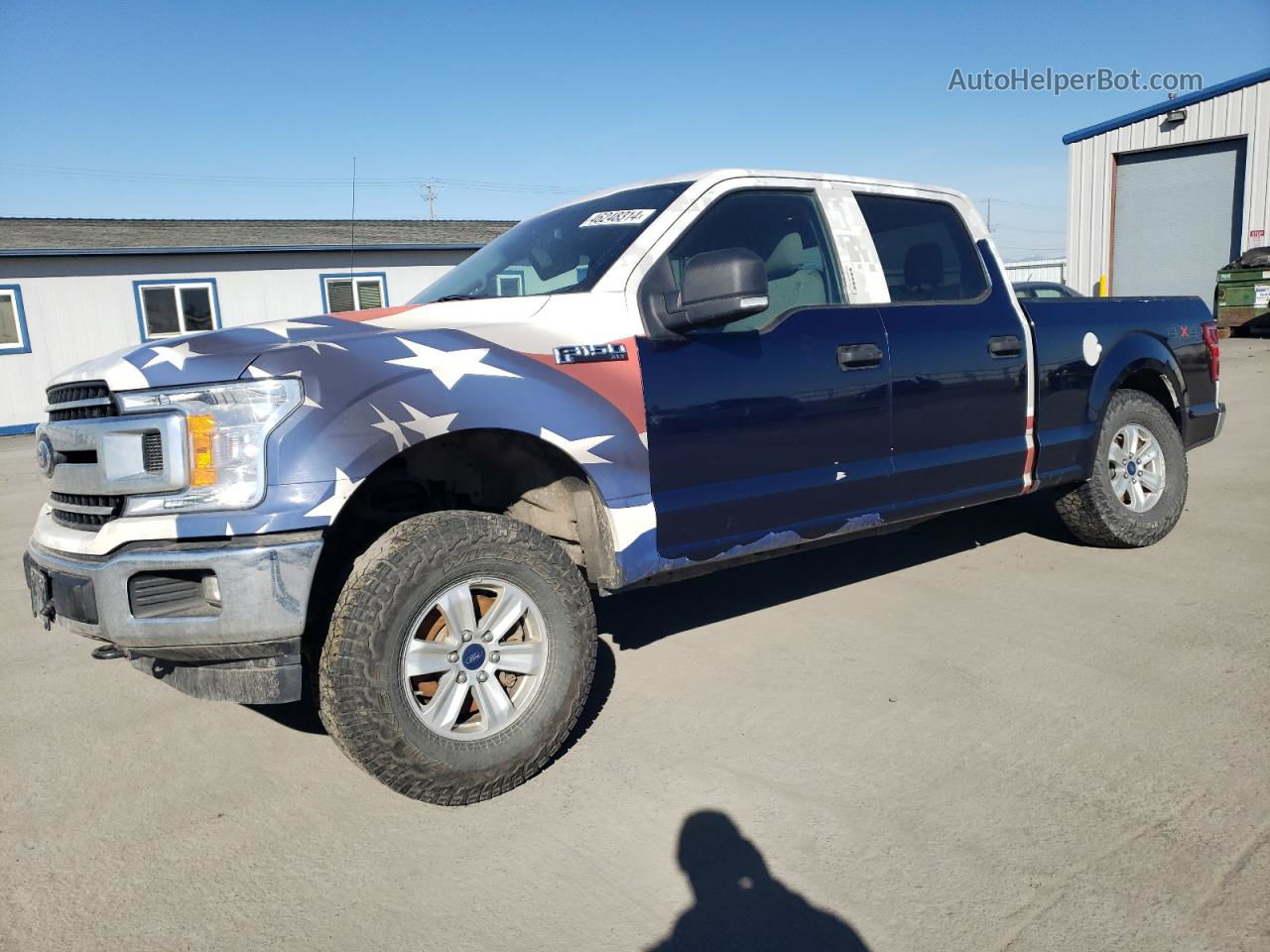 2018 Ford F150 Supercrew Синий vin: 1FTFW1EG9JKD62659