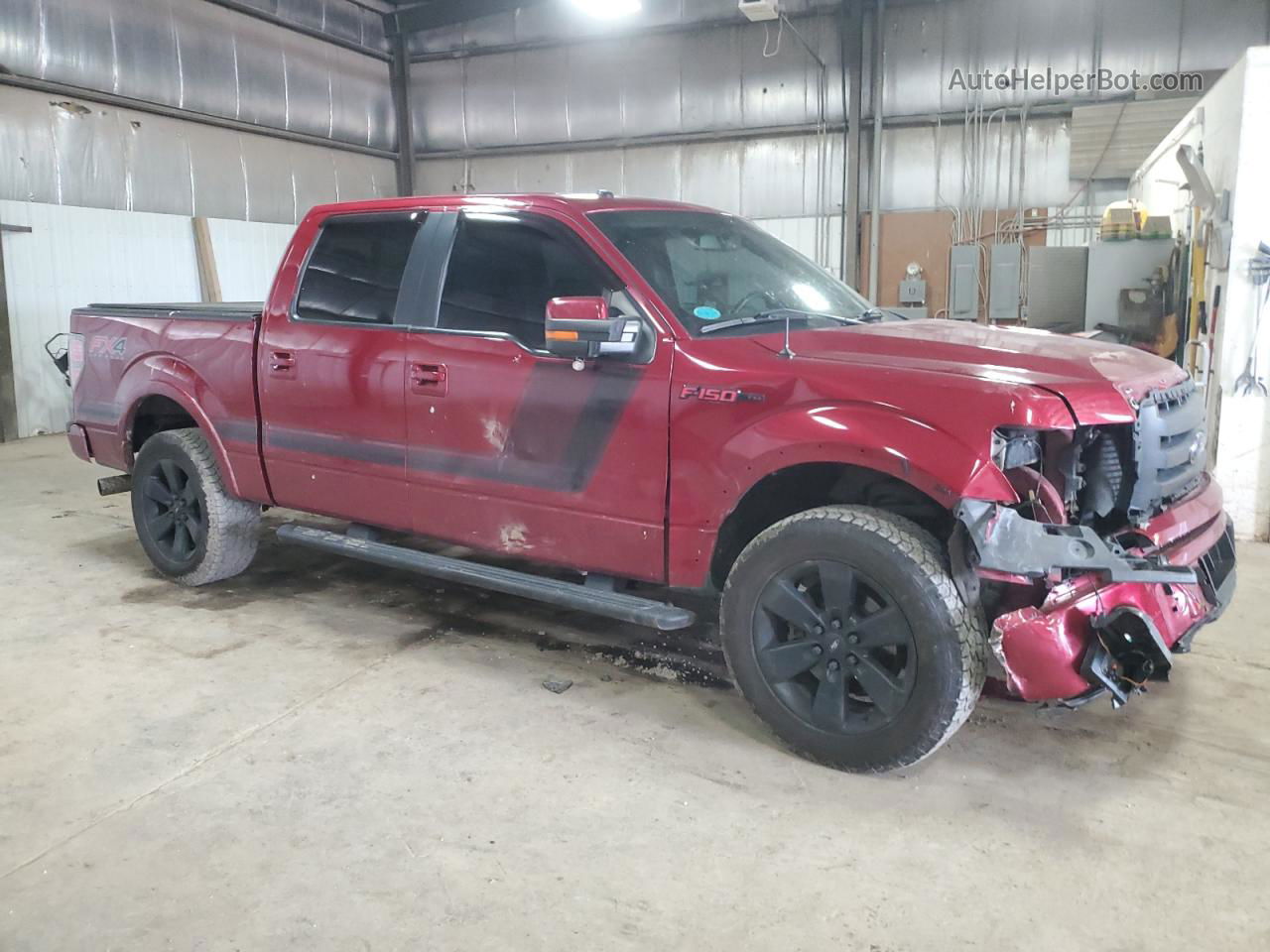 2014 Ford F150 Supercrew Burgundy vin: 1FTFW1ET1EFC56539