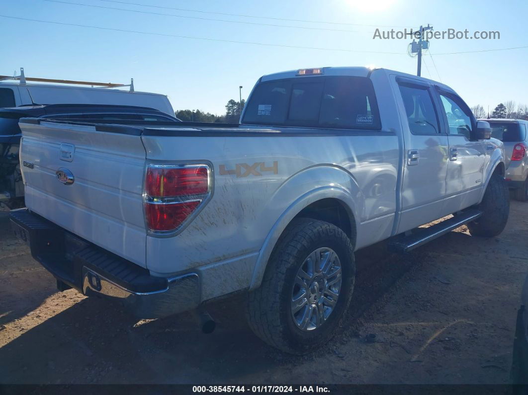 2014 Ford F-150 Lariat White vin: 1FTFW1ET6EKD60015