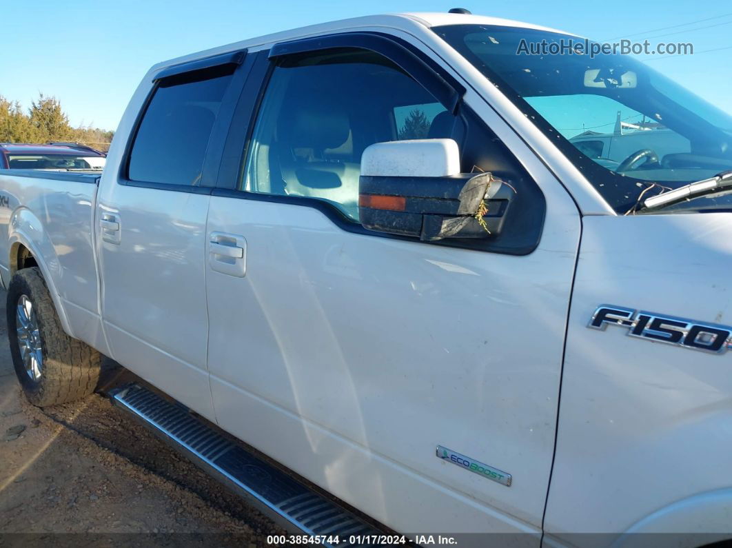 2014 Ford F-150 Lariat White vin: 1FTFW1ET6EKD60015