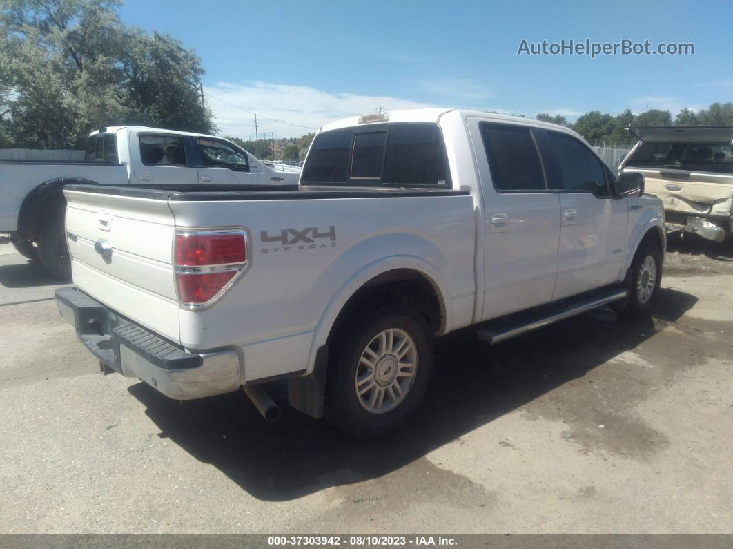 2014 Ford F-150 Lariat White vin: 1FTFW1ET6EKE57019