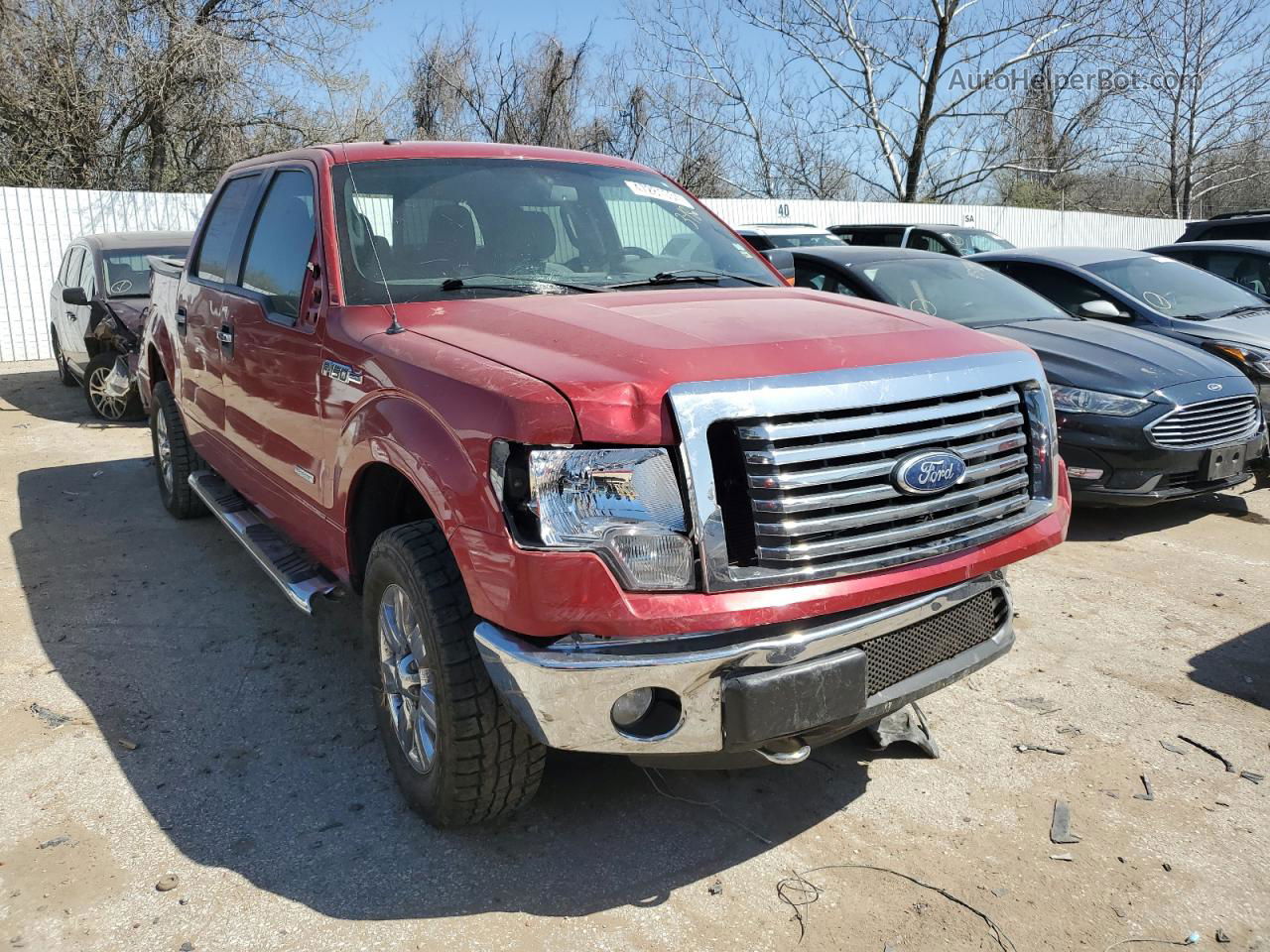 2011 Ford F150 Supercrew Красный vin: 1FTFW1ET7BFA85842