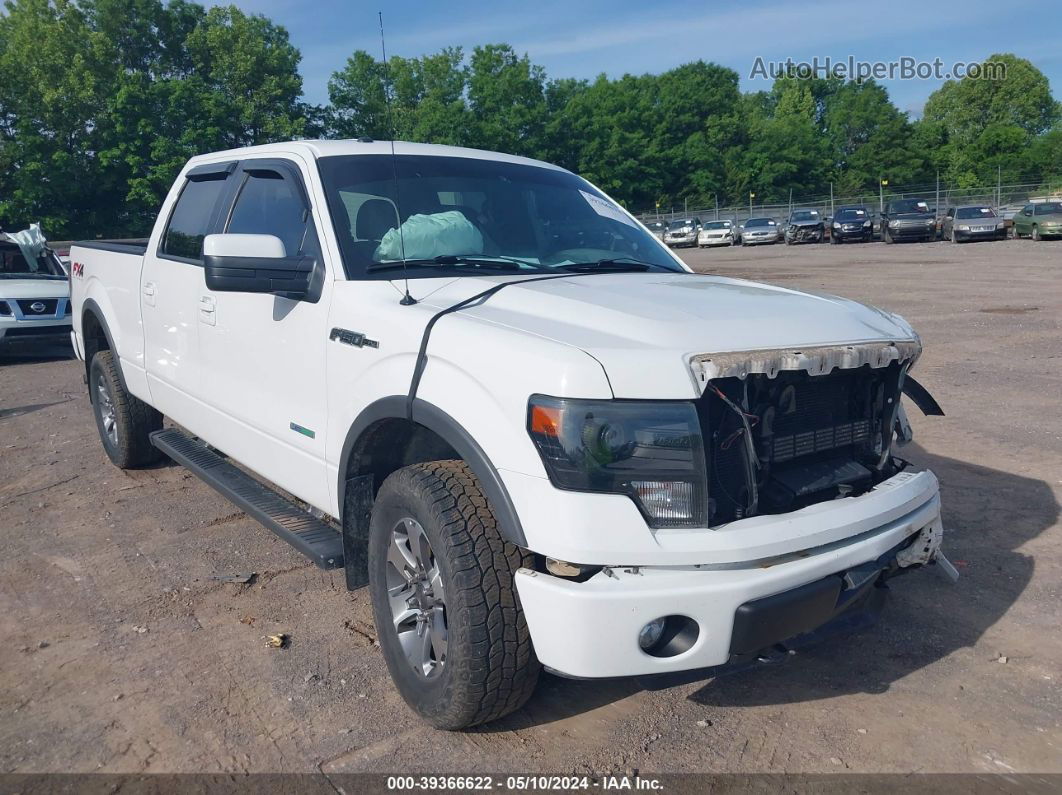 2014 Ford F-150 Fx4 White vin: 1FTFW1ET7EFB49768