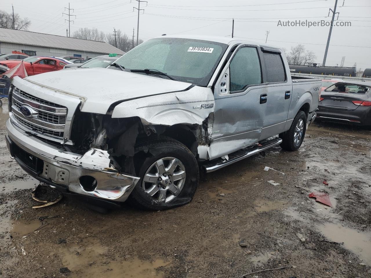 2014 Ford F150 Supercrew Silver vin: 1FTFW1ET8EFB59189