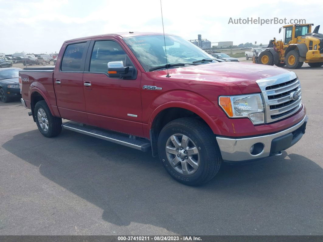 2014 Ford F-150 Lariat Red vin: 1FTFW1ET8EKE91317