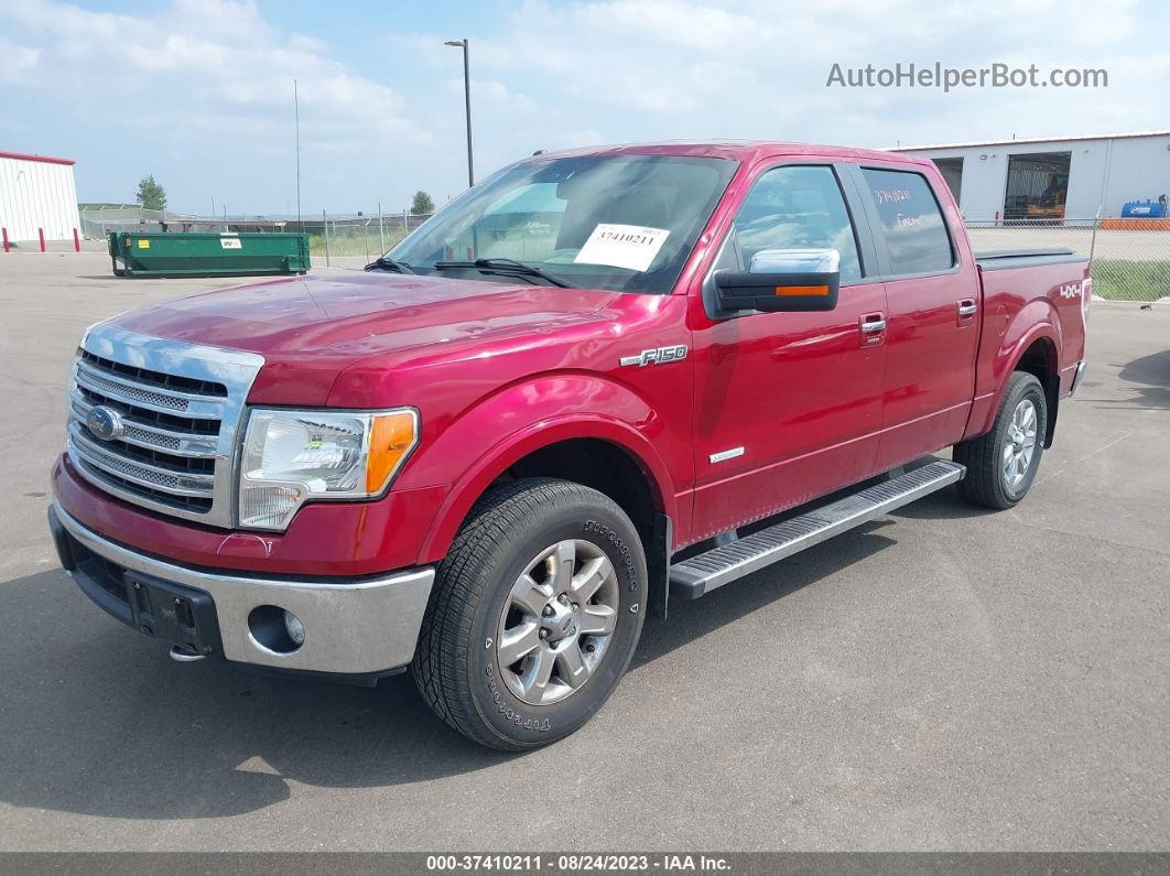 2014 Ford F-150 Lariat Red vin: 1FTFW1ET8EKE91317