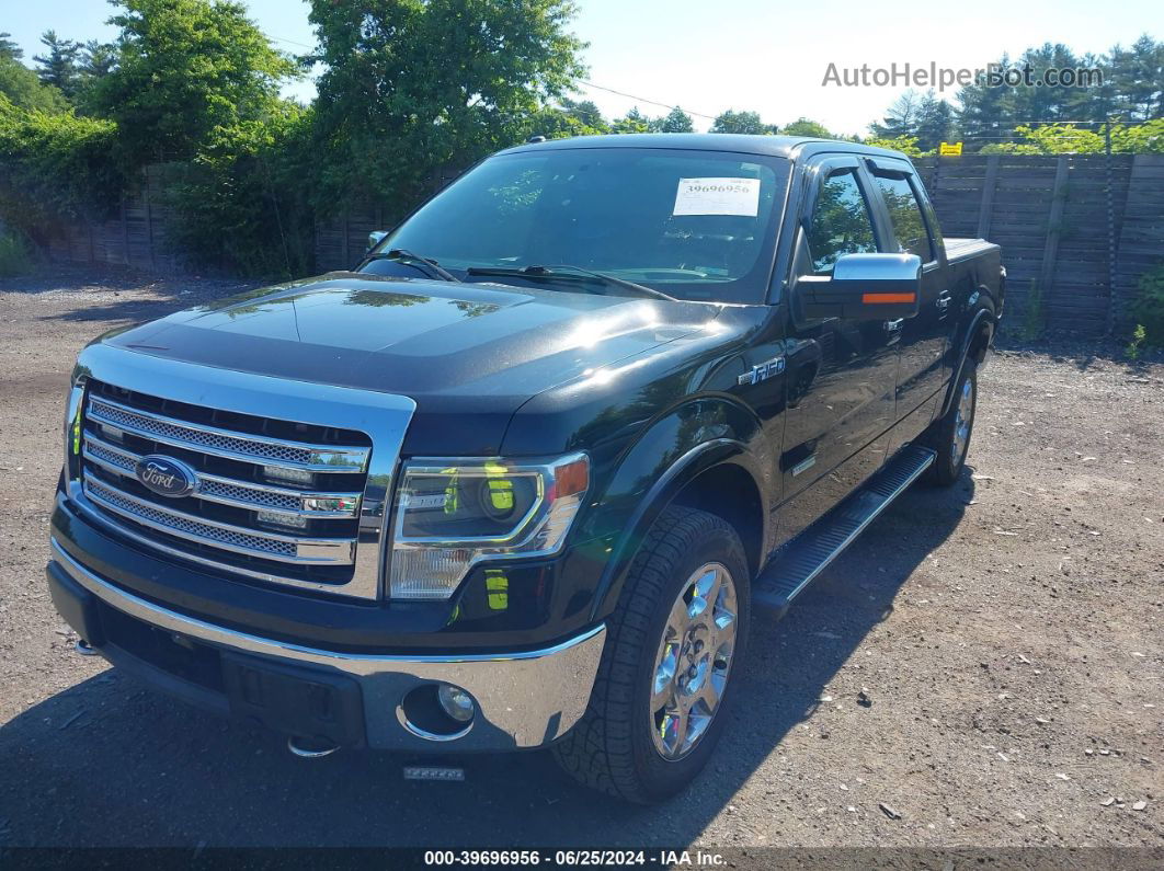 2014 Ford F-150 Lariat Black vin: 1FTFW1ETXEFA74354