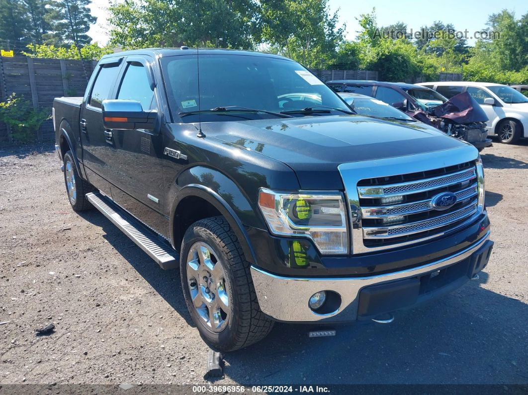 2014 Ford F-150 Lariat Black vin: 1FTFW1ETXEFA74354