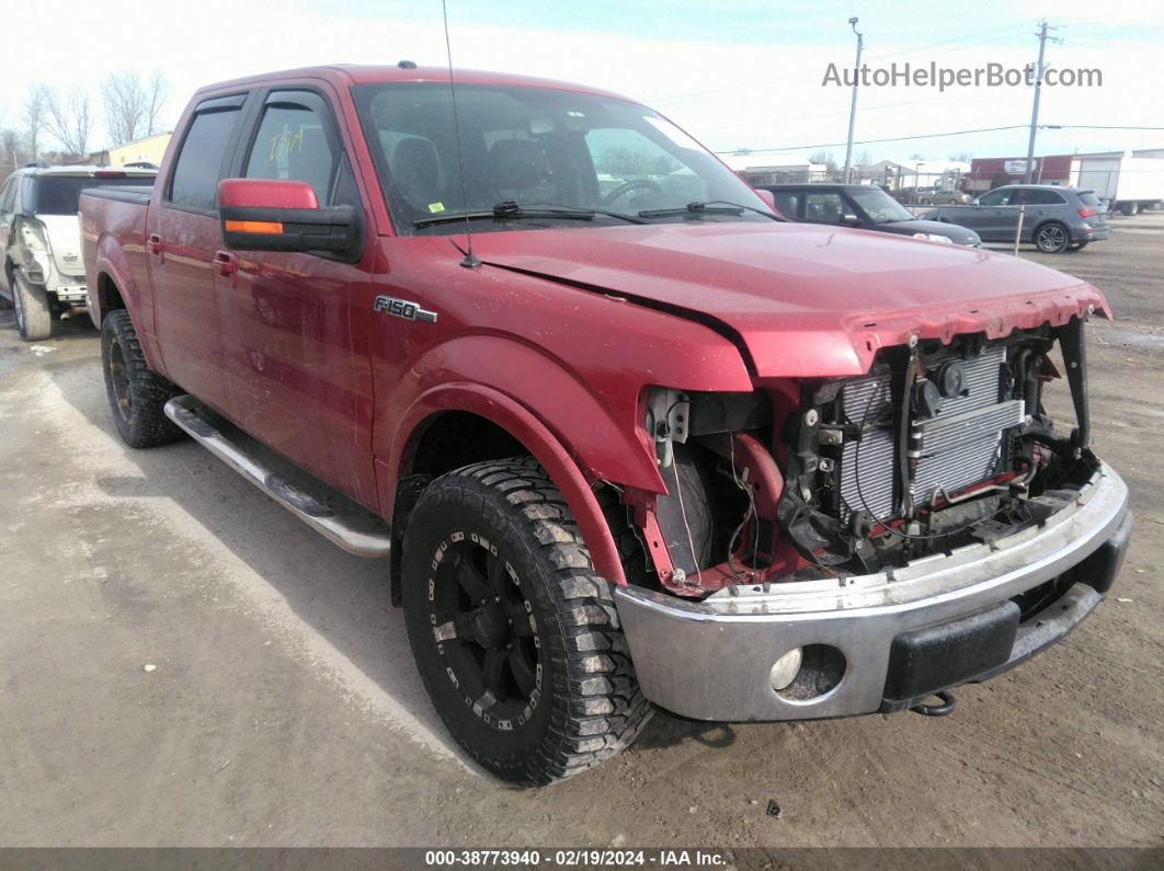 2010 Ford F-150 Lariat Red vin: 1FTFW1EVXAFD55694