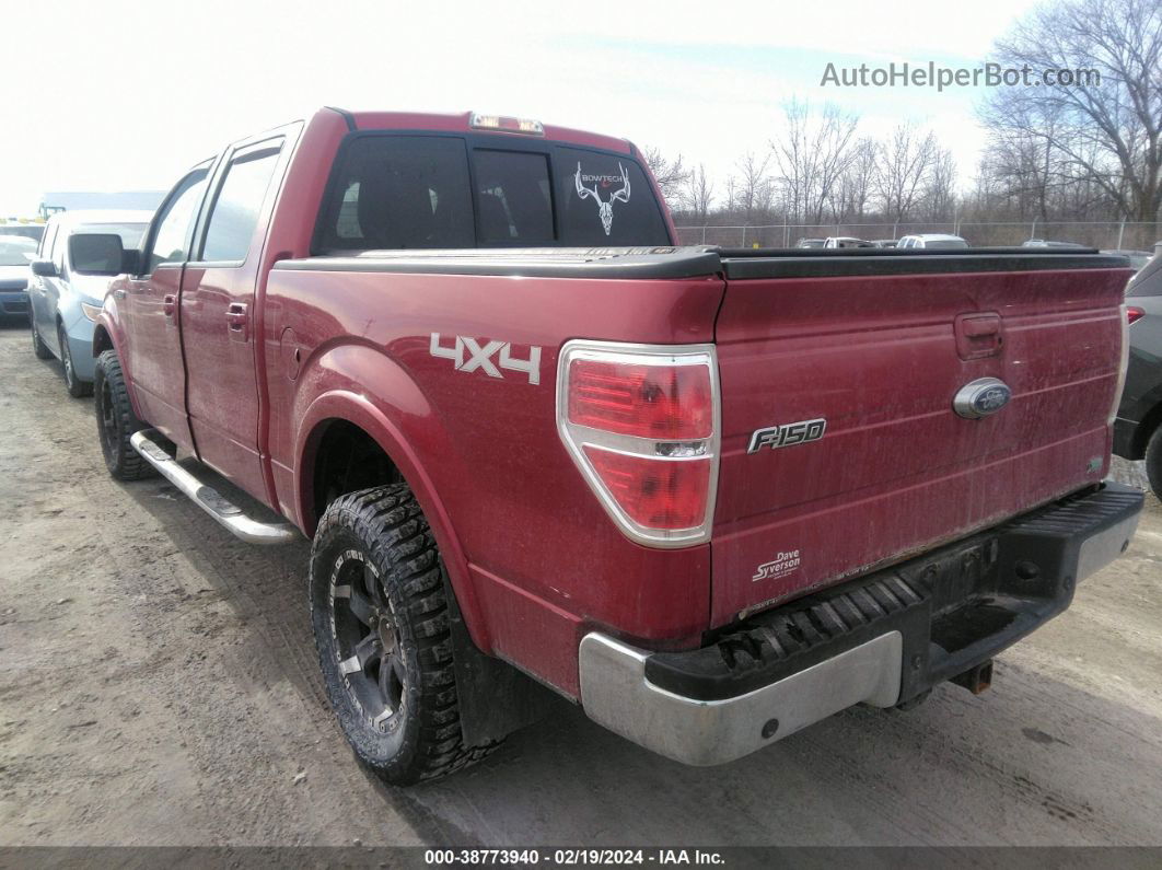 2010 Ford F-150 Lariat Red vin: 1FTFW1EVXAFD55694