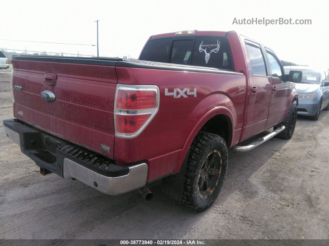 2010 Ford F-150 Lariat Red vin: 1FTFW1EVXAFD55694