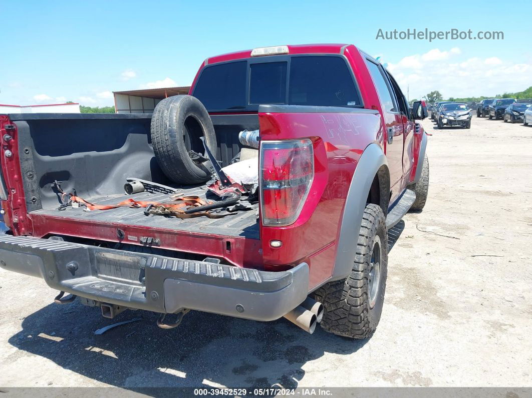 2014 Ford F-150 Svt Raptor Красный vin: 1FTFW1R67EFB98554