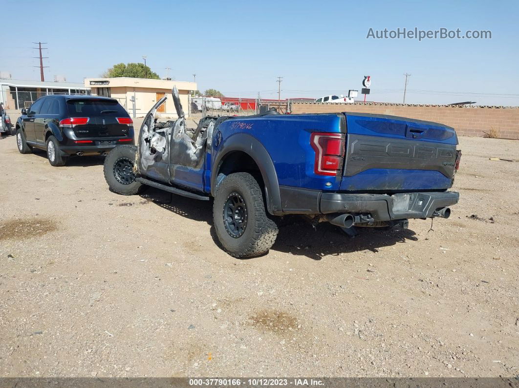 2018 Ford F-150 Raptor Blue vin: 1FTFW1RG0JFB27652