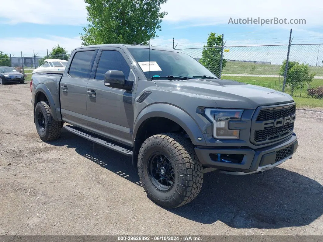 2018 Ford F-150 Raptor Gray vin: 1FTFW1RG0JFB99080