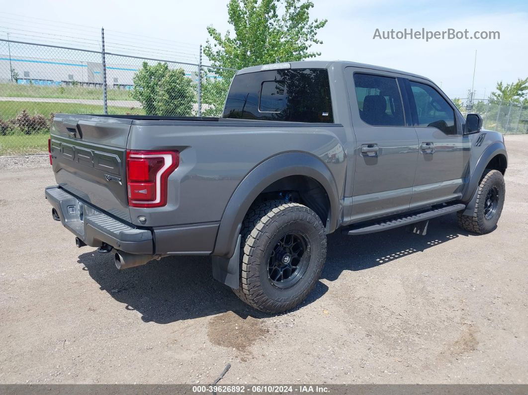 2018 Ford F-150 Raptor Gray vin: 1FTFW1RG0JFB99080