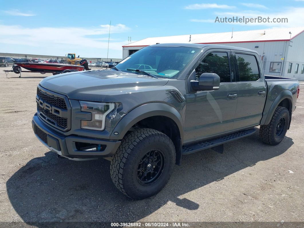 2018 Ford F-150 Raptor Gray vin: 1FTFW1RG0JFB99080