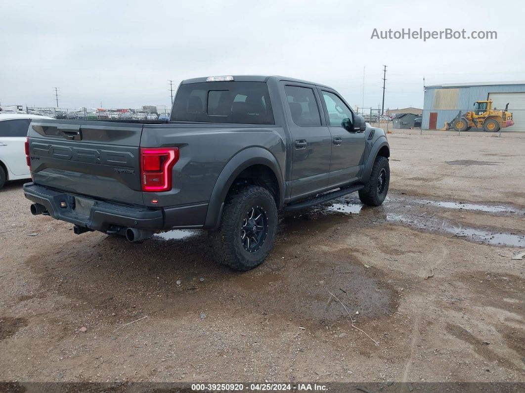 2018 Ford F-150 Raptor Gray vin: 1FTFW1RG0JFD95973