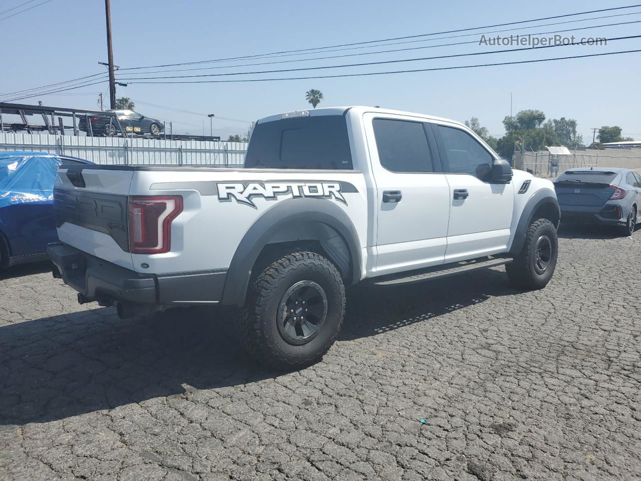 2017 Ford F150 Raptor White vin: 1FTFW1RG1HFB66020