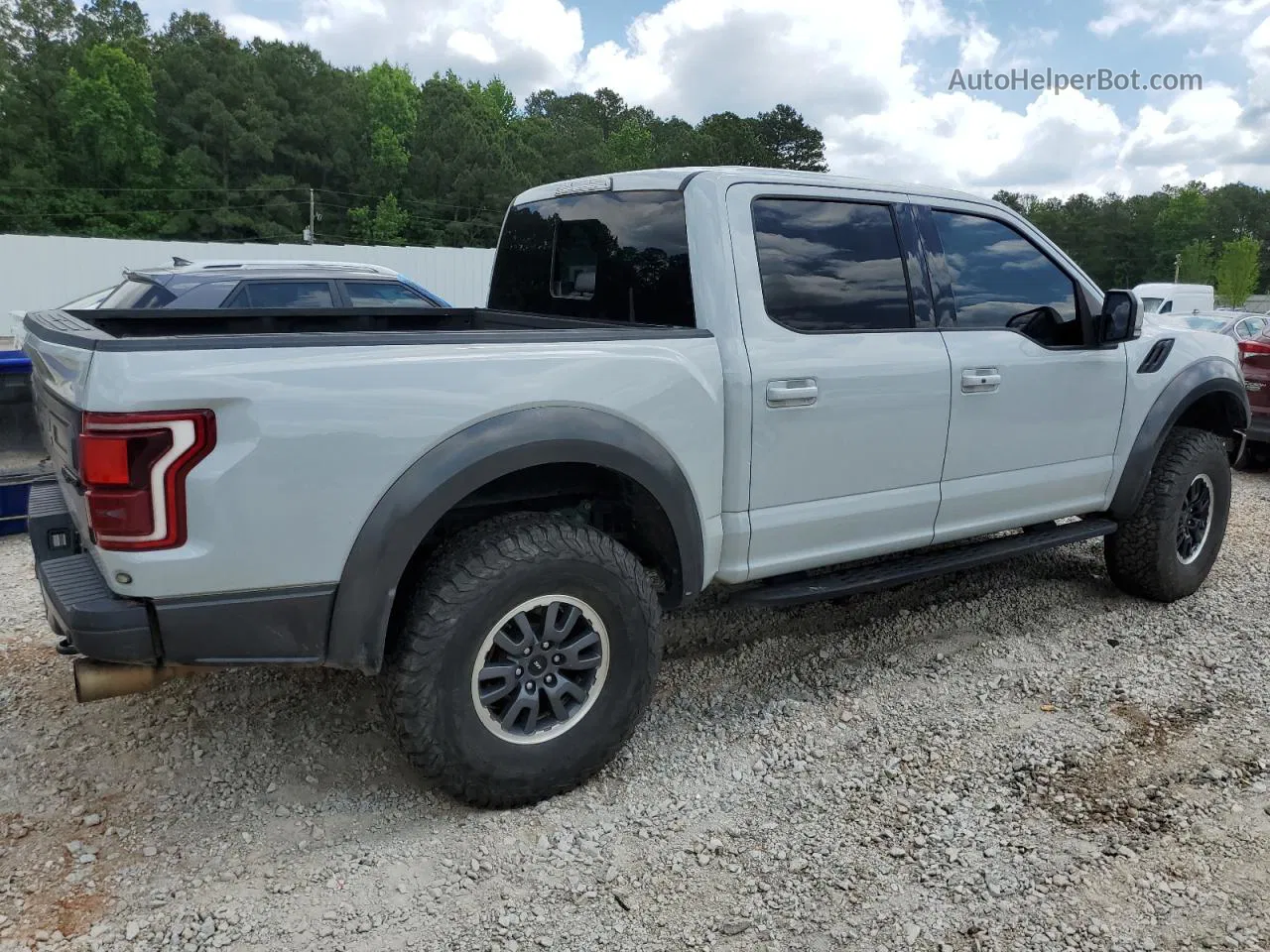 2017 Ford F150 Raptor Silver vin: 1FTFW1RG1HFB97901