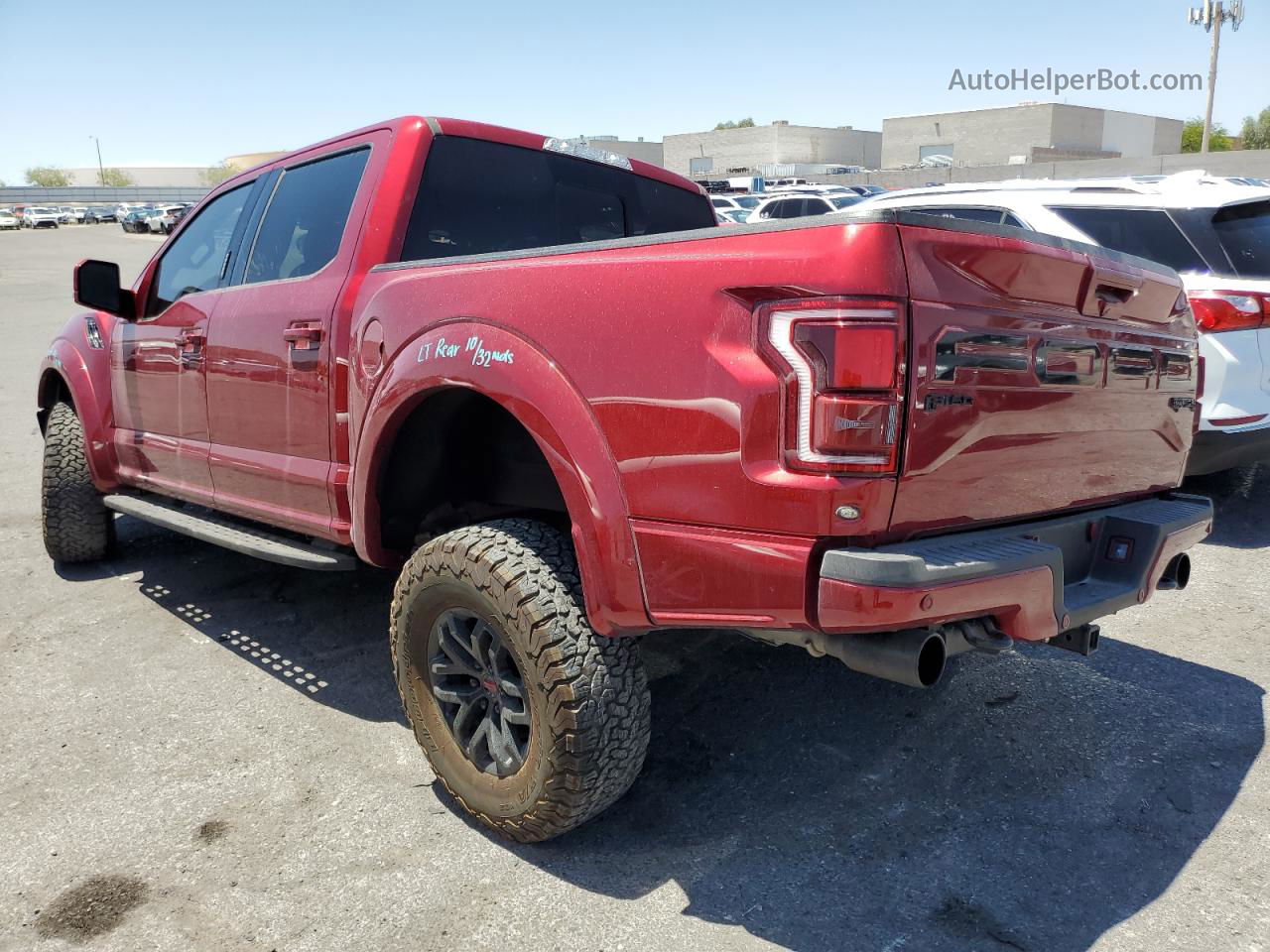 2018 Ford F150 Raptor Темно-бордовый vin: 1FTFW1RG1JFC03119