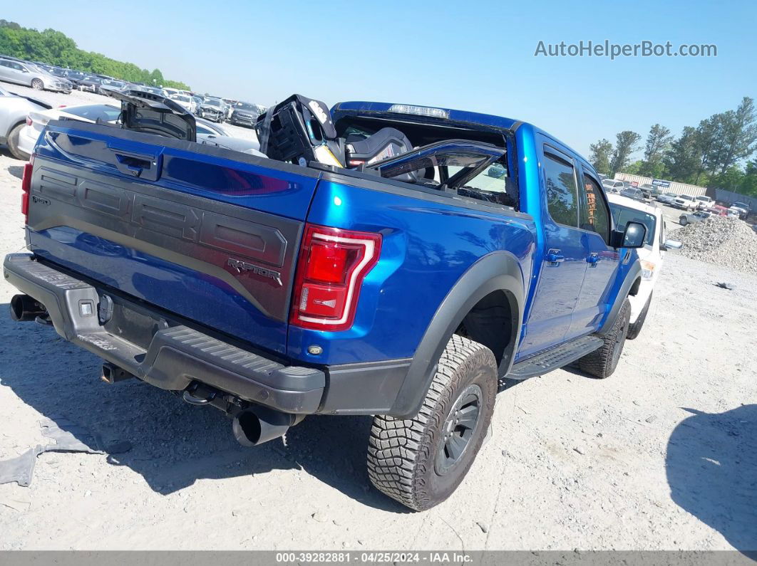 2018 Ford F-150 Raptor Blue vin: 1FTFW1RG3JFC38132