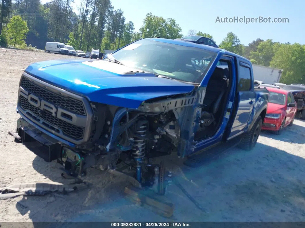 2018 Ford F-150 Raptor Blue vin: 1FTFW1RG3JFC38132