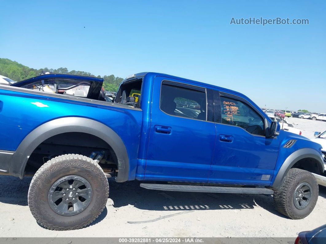 2018 Ford F-150 Raptor Blue vin: 1FTFW1RG3JFC38132