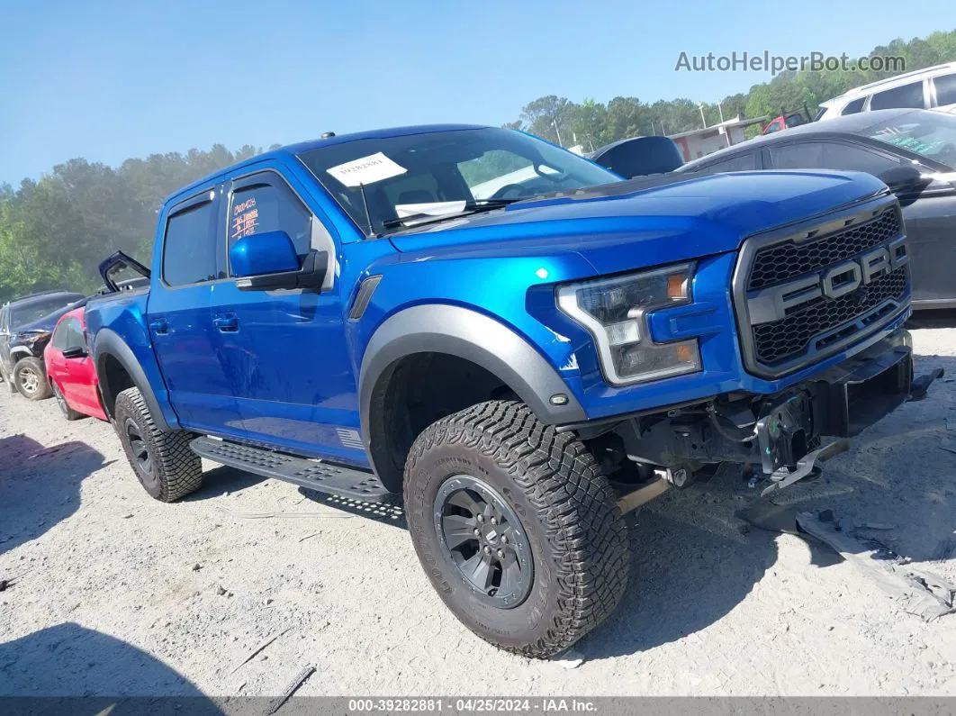 2018 Ford F-150 Raptor Blue vin: 1FTFW1RG3JFC38132