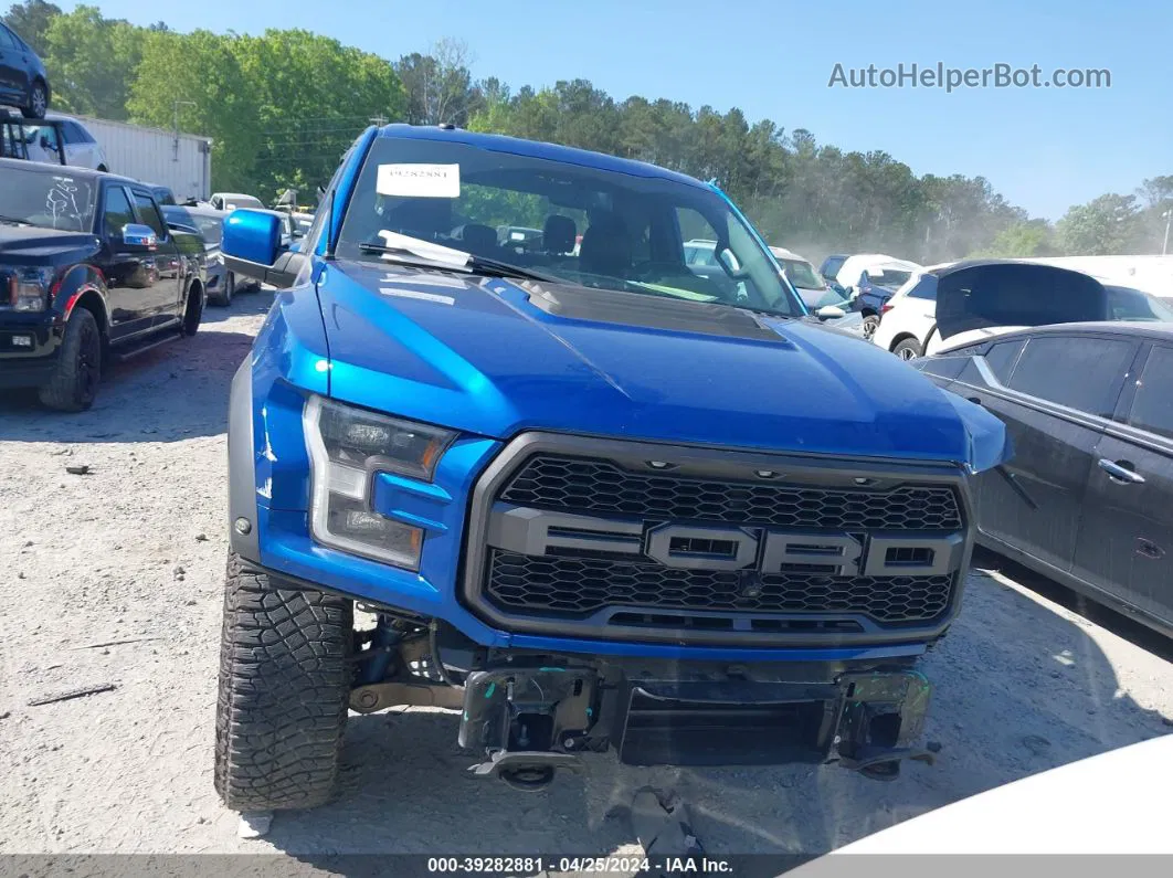 2018 Ford F-150 Raptor Blue vin: 1FTFW1RG3JFC38132