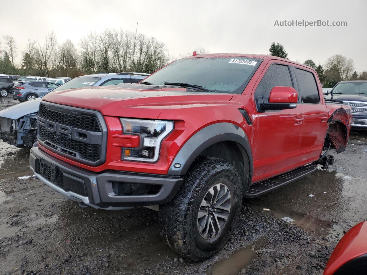 2020 Ford F150 Raptor Красный vin: 1FTFW1RG4LFC23772