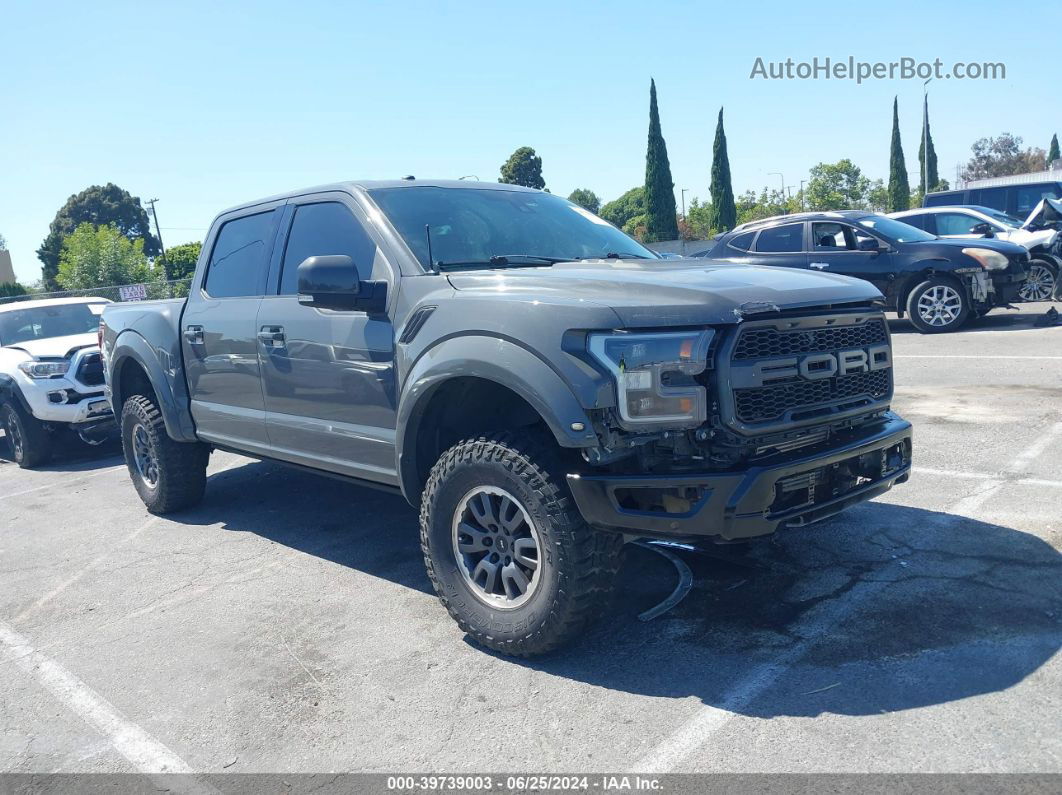 2018 Ford F-150 Raptor Gray vin: 1FTFW1RG5JFA14506