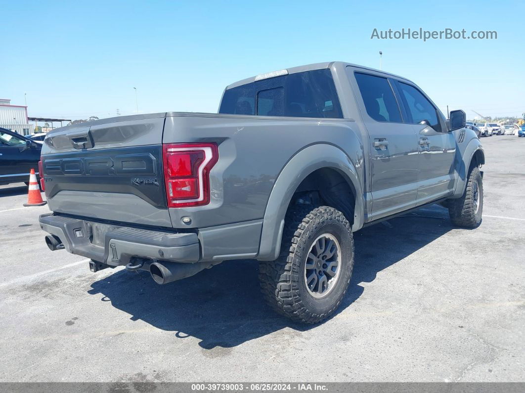 2018 Ford F-150 Raptor Gray vin: 1FTFW1RG5JFA14506