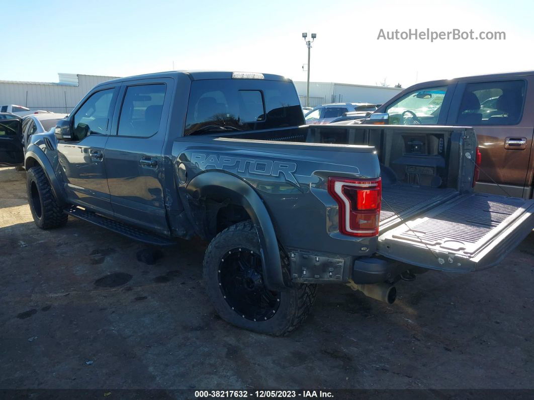 2018 Ford F-150 Raptor Gray vin: 1FTFW1RG6JFA16989