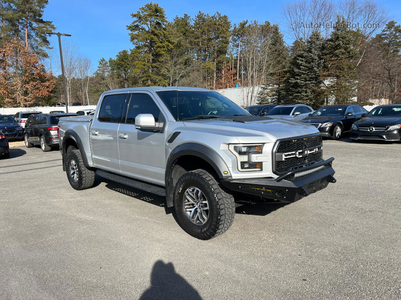 2017 Ford F150 Raptor Silver vin: 1FTFW1RG7HFA68903