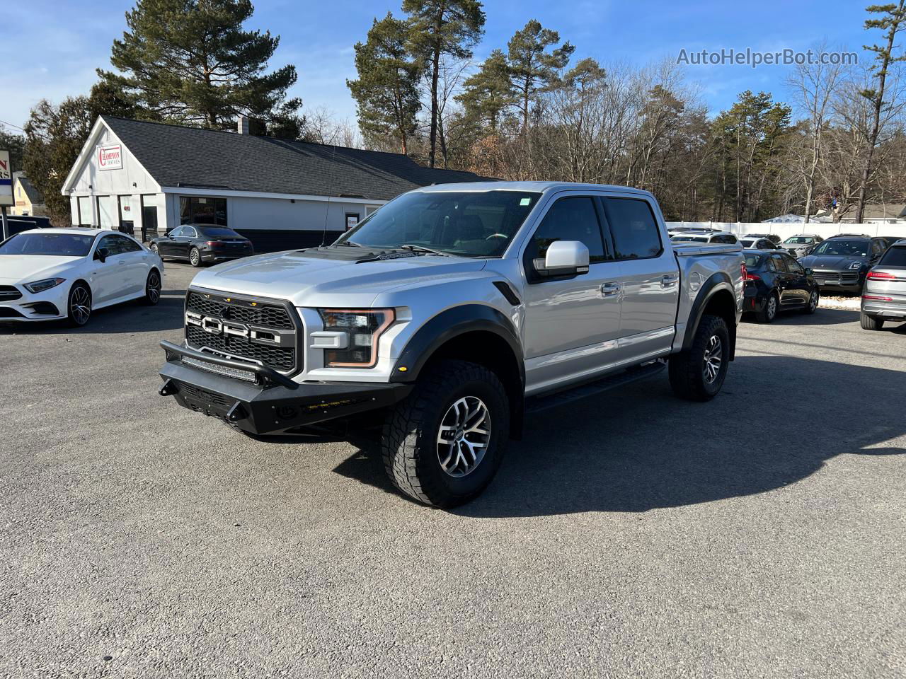 2017 Ford F150 Raptor Silver vin: 1FTFW1RG7HFA68903