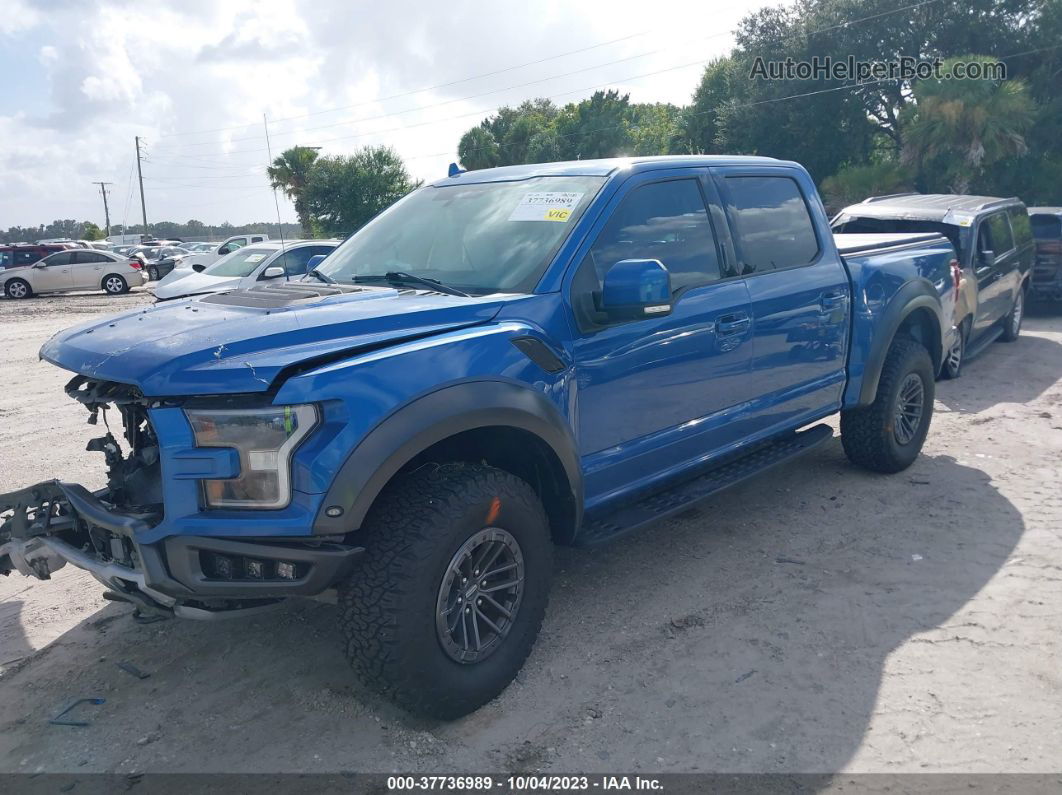 2019 Ford F-150 Raptor Blue vin: 1FTFW1RG8KFA43905