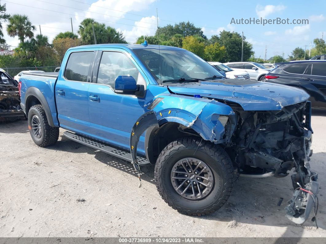 2019 Ford F-150 Raptor Синий vin: 1FTFW1RG8KFA43905