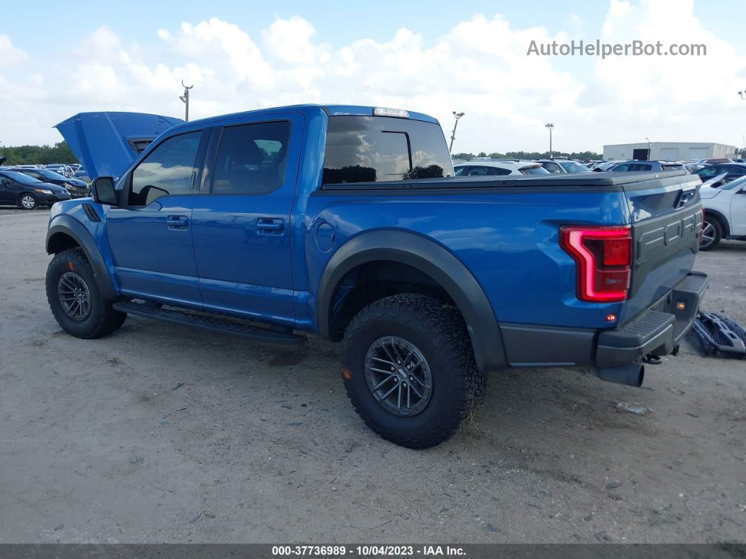 2019 Ford F-150 Raptor Blue vin: 1FTFW1RG8KFA43905