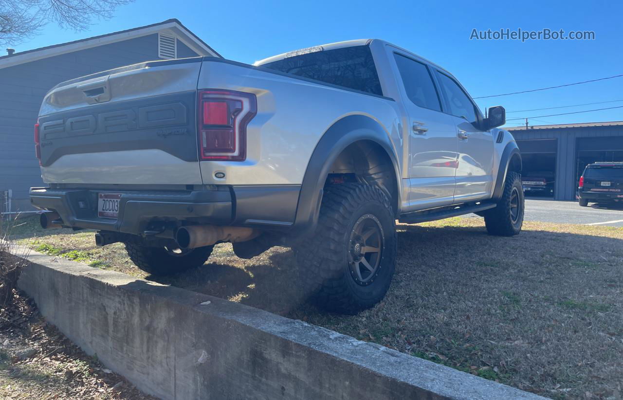 2019 Ford F150 Raptor Silver vin: 1FTFW1RG8KFB32955