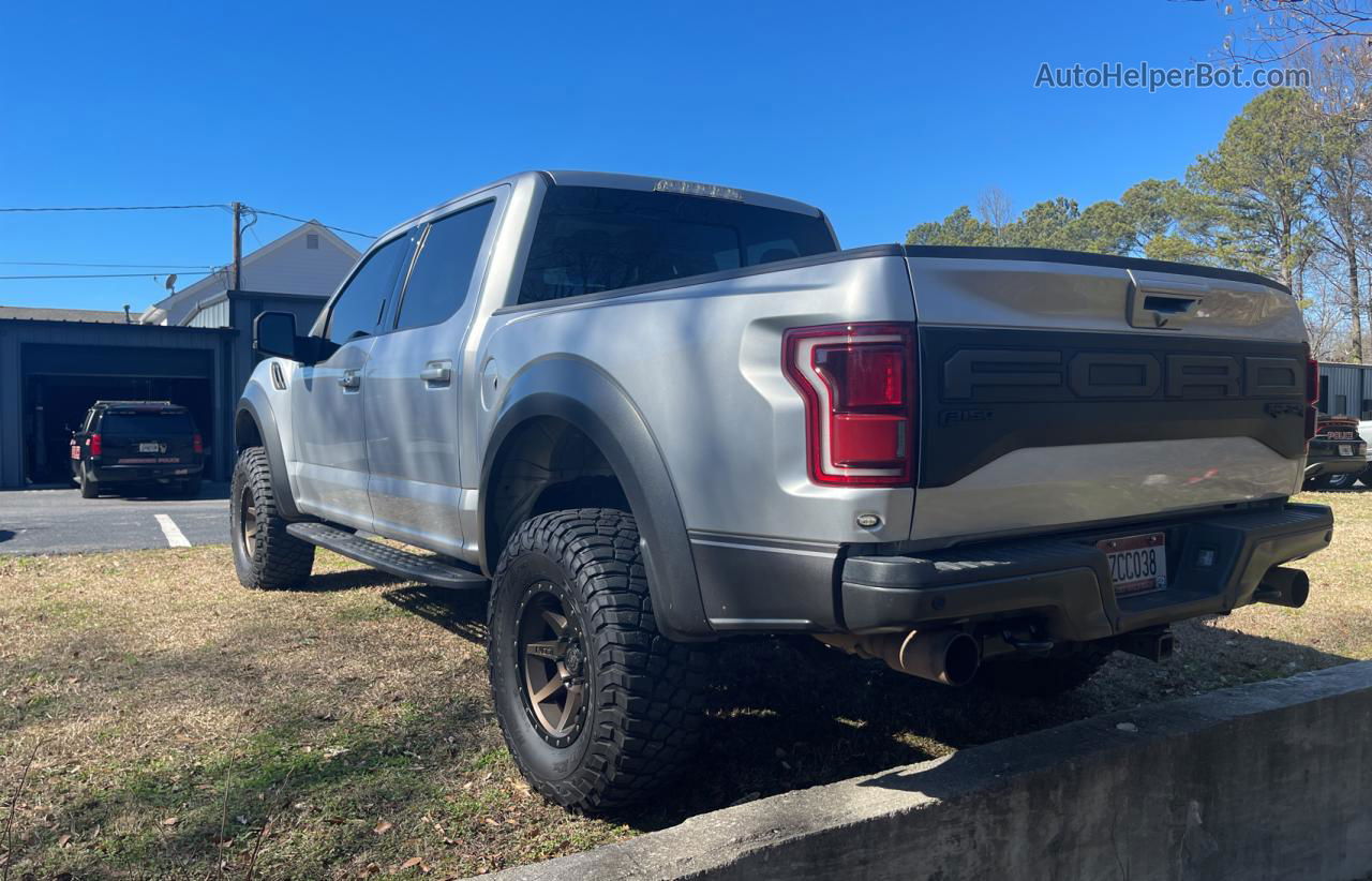 2019 Ford F150 Raptor Silver vin: 1FTFW1RG8KFB32955