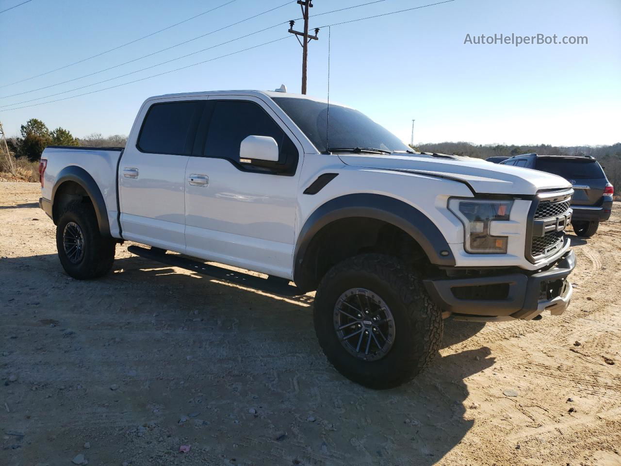 2019 Ford F150 Raptor White vin: 1FTFW1RG9KFB44953