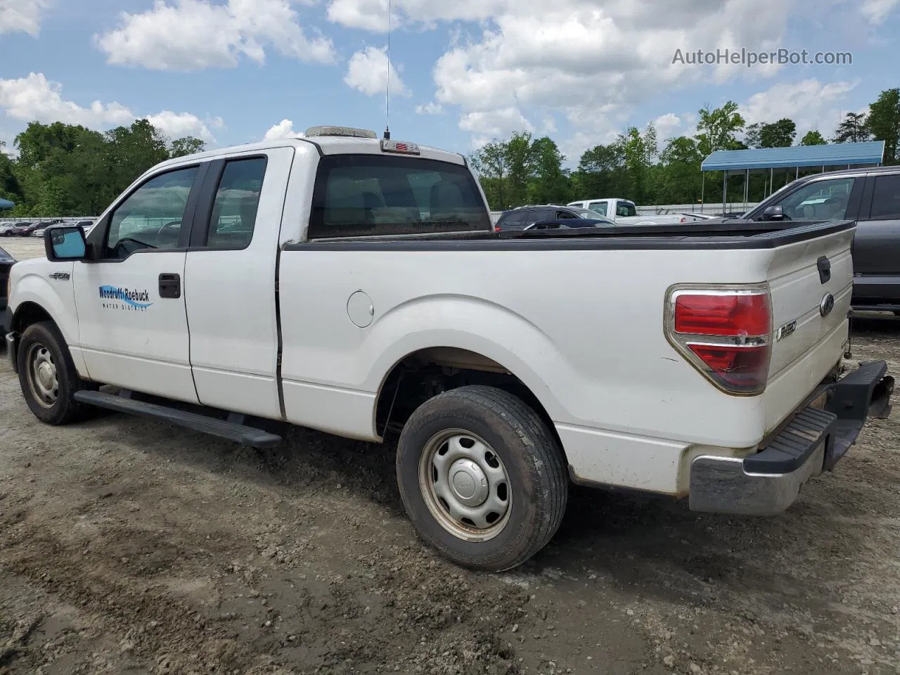 2014 Ford F150 Super Cab White vin: 1FTFX1CF0EKF78980