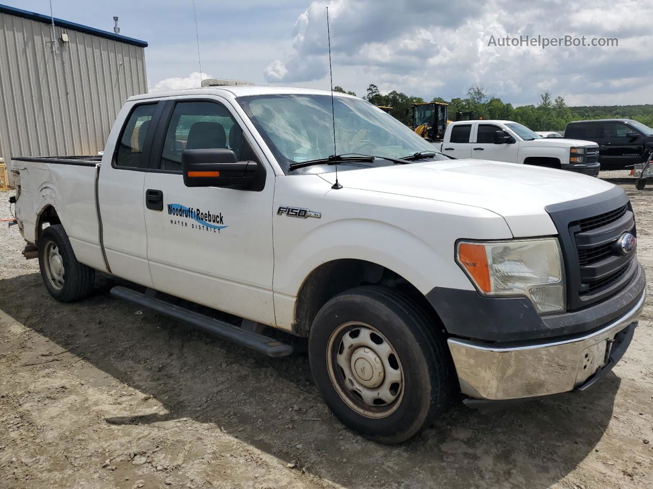 2014 Ford F150 Super Cab White vin: 1FTFX1CF0EKF78980