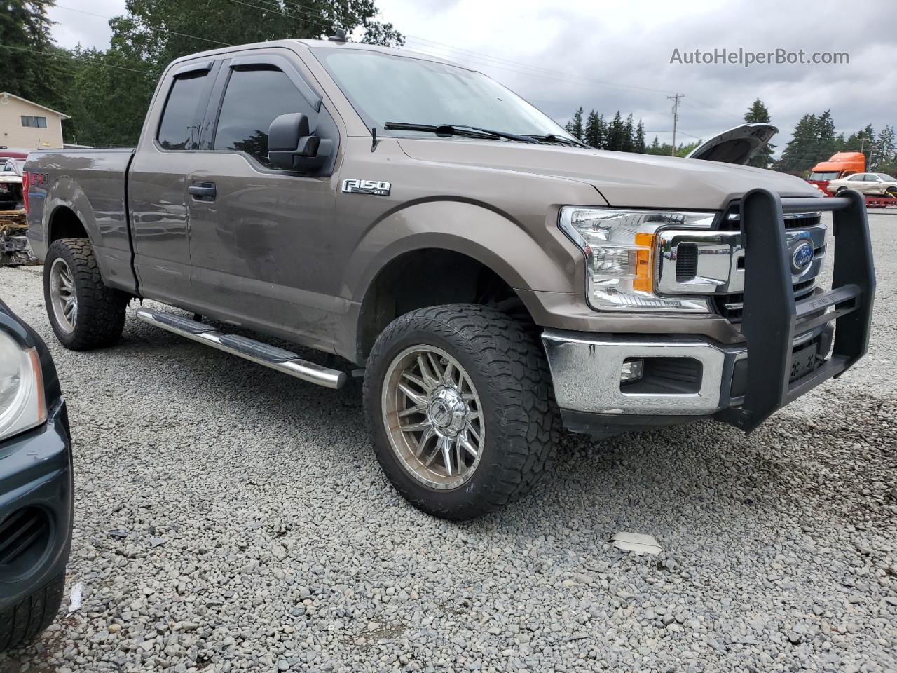 2019 Ford F150 Super Cab Brown vin: 1FTFX1E40KKD40022