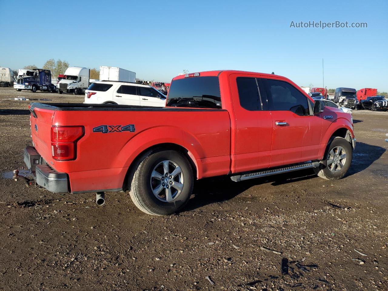 2020 Ford F150 Super Cab Red vin: 1FTFX1E43LKE77957