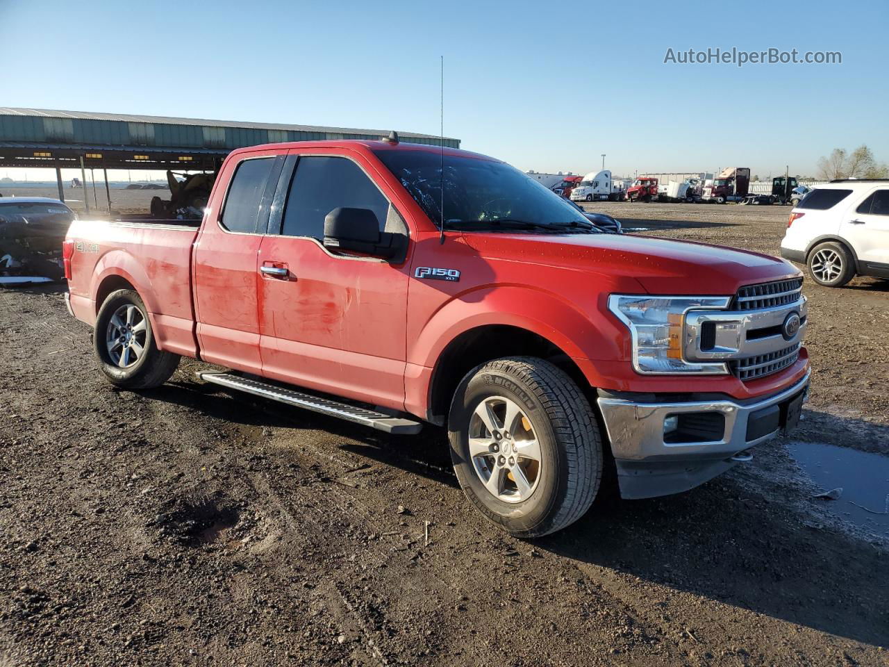 2020 Ford F150 Super Cab Red vin: 1FTFX1E43LKE77957