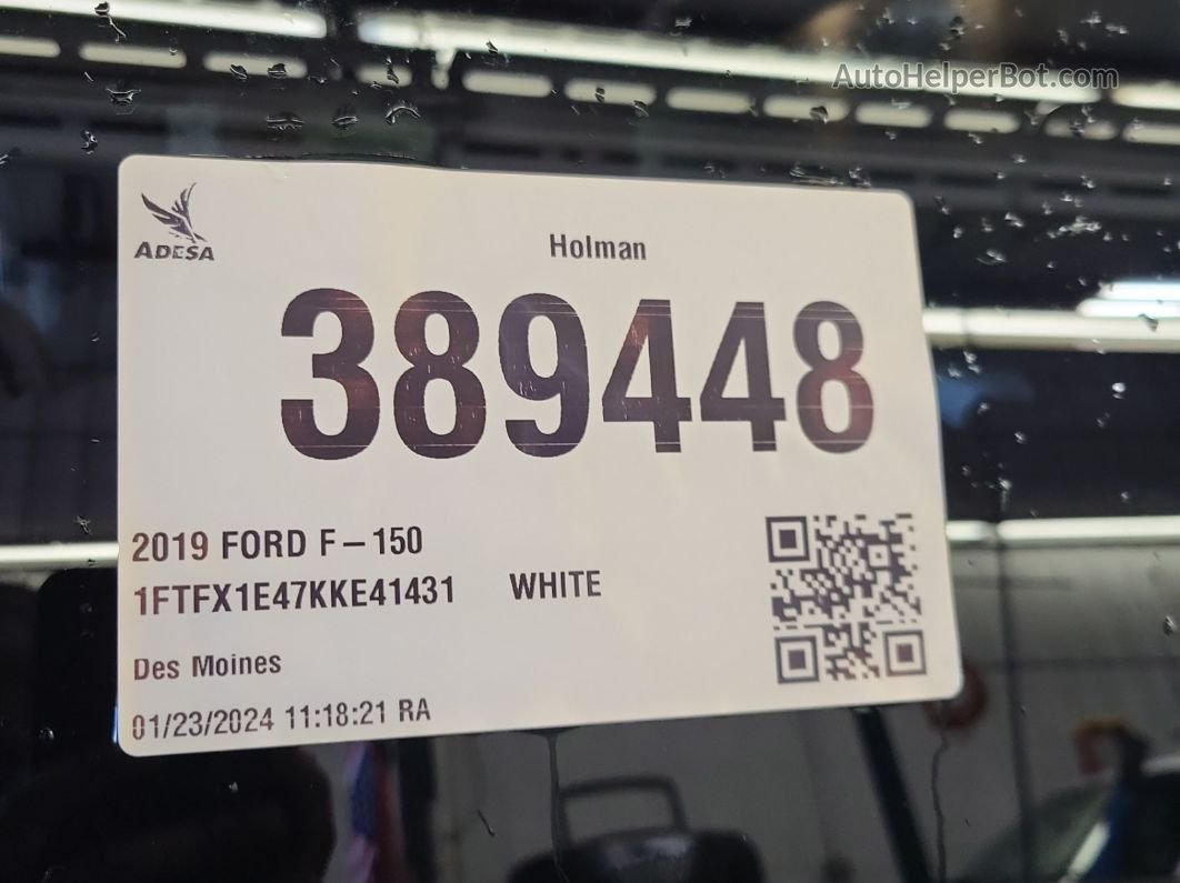 2019 Ford F150 Super Cab vin: 1FTFX1E47KKE41431