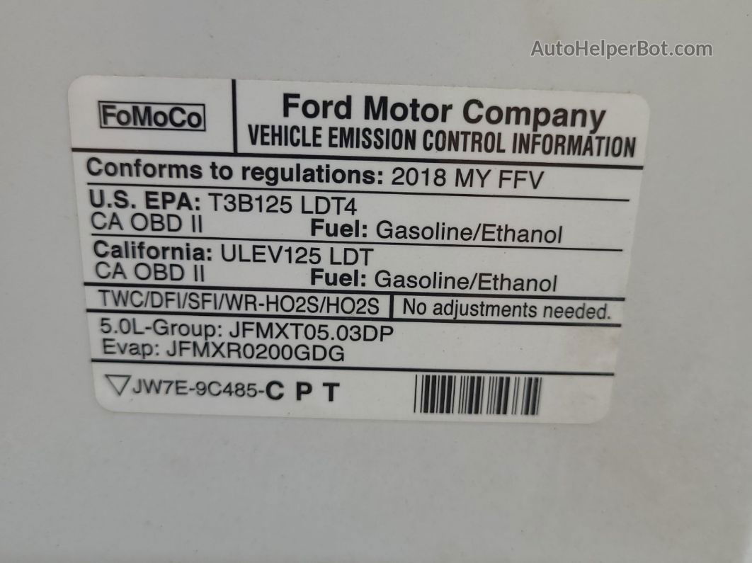 2018 Ford F-150 Xl vin: 1FTFX1E51JKD18134