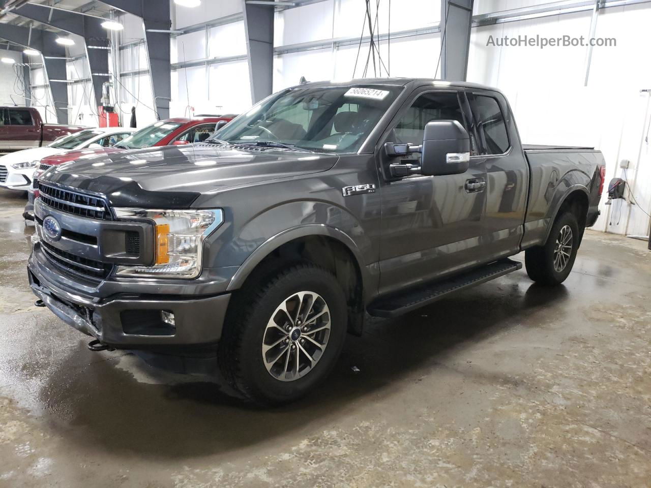 2018 Ford F150 Super Cab Gray vin: 1FTFX1E51JKF25204