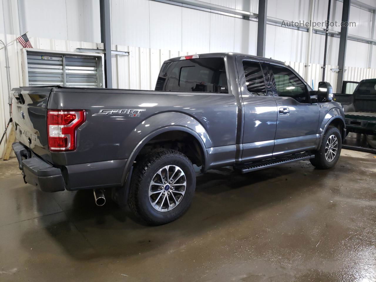 2018 Ford F150 Super Cab Gray vin: 1FTFX1E51JKF25204